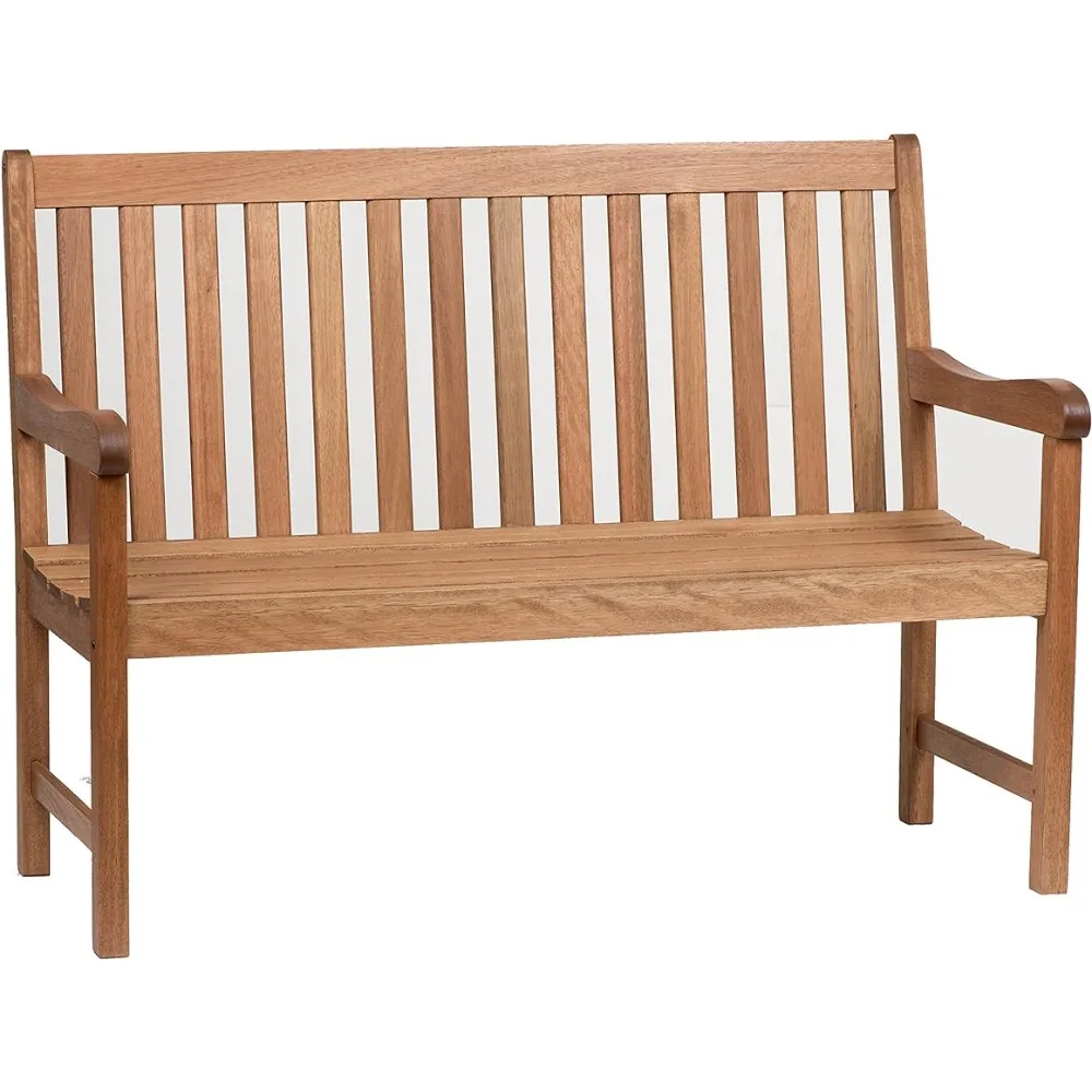 

4-Feet Patio Bench | Eucalyptus Wood | Ideal for Outdoors and Indoors Garden Chair Light Brown Outdoor Garden Chairs Furniture