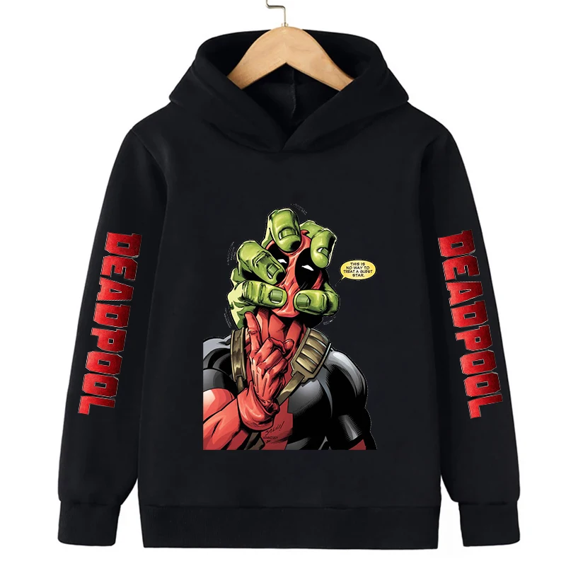 Deadpool niños sudaderas con capucha niña niño niños nueva moda pulóver Otoño Invierno ropa dibujos animados ropa Casual chico Tops sudaderas