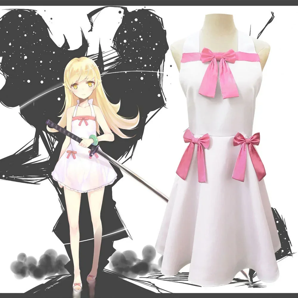 

Bakemonogatari Costumes Oshino Shinobu Cosplay Dresses Bakemonogatari Monstory Kissshot Cute Dress Vampire Girl