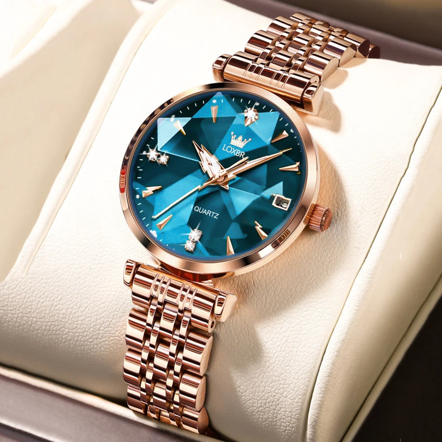 女性用高級クリスタルデイトウォッチ ハート・オブ・ザ・オーシ - Open Heart Watch のレビューと価格