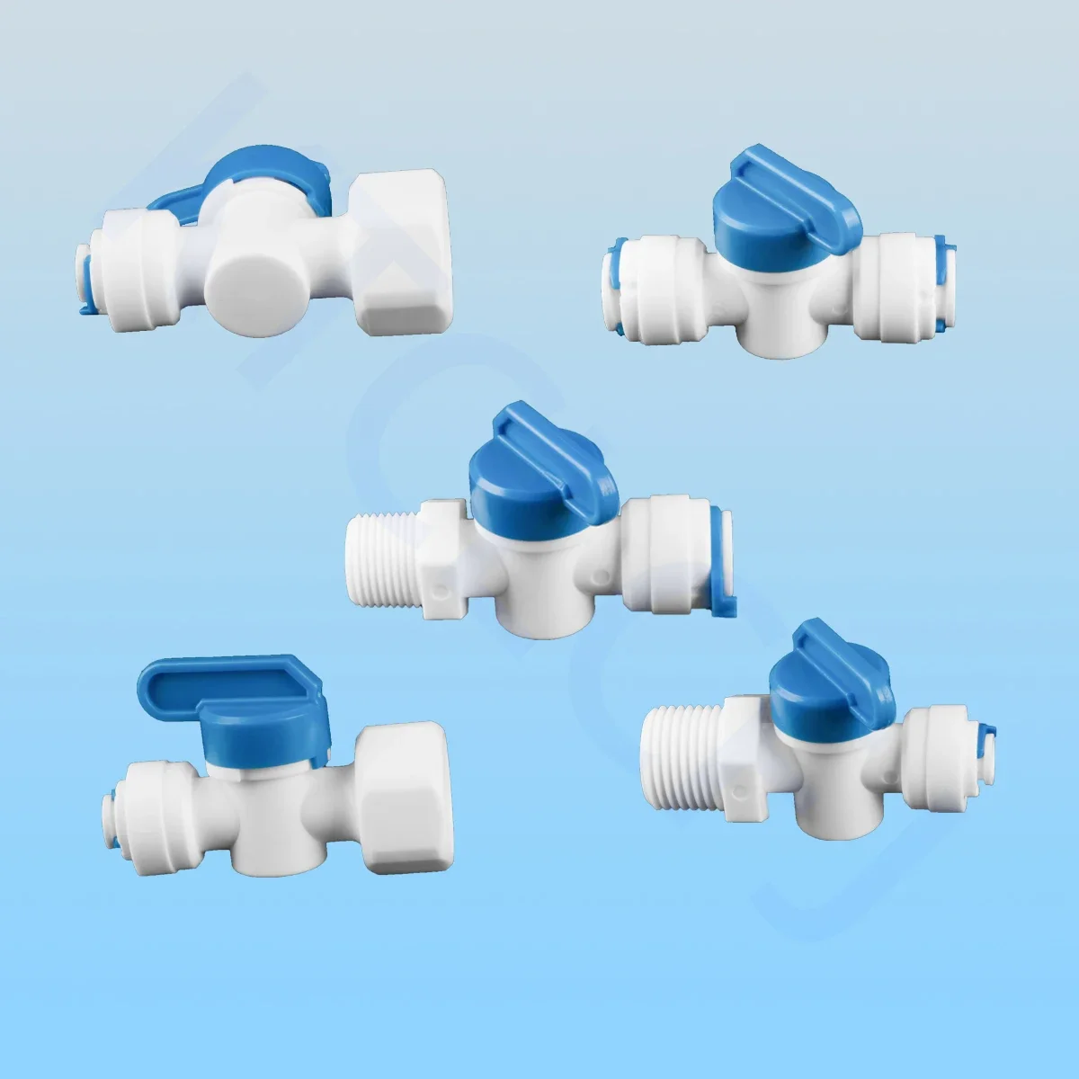 RO Water Straight Plastic Ball Valve 1/4