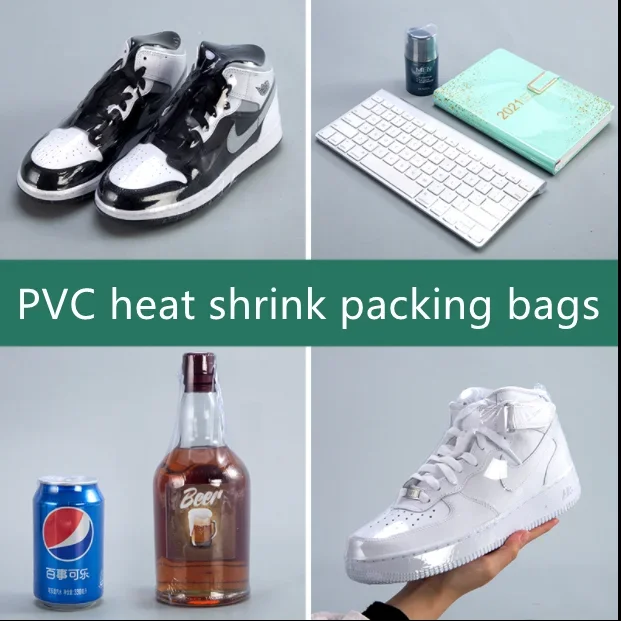 POF Bags PVC Heat Shrink Bags Clear Membrane Plastic Cosmetic Pack Bag Plastic Shrinkable Pouches Hot Shrink Wrap Film Flat Bags