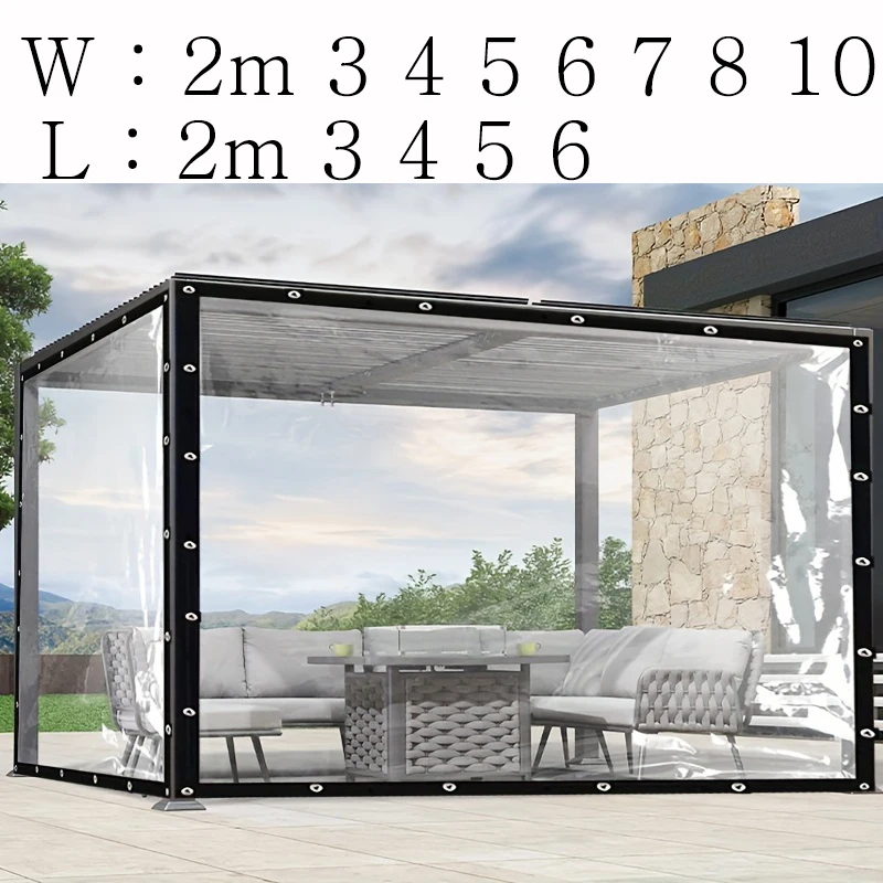 Custom Large Transparent Tarp 2*3m 4 5 6 7 8 9 10  5 6 Waterproof Clear Tarpaulin Rainproof Rain Cover Plant Garden Camping Tent
