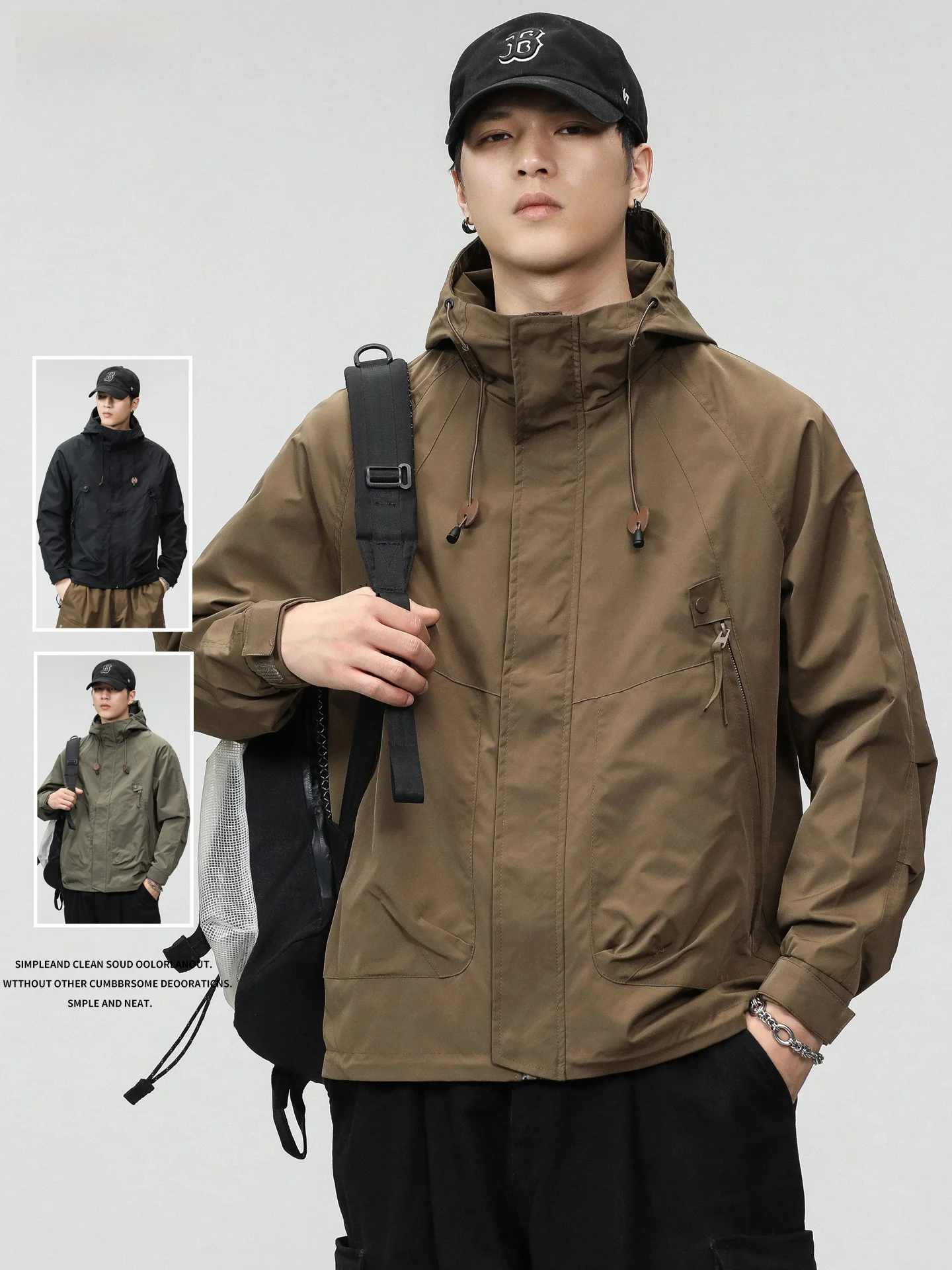 

Men's Outdoor Windproof Waterproof Jaet Spring Autumn Loose Workwear Jaet American Trendy Brand Multi-ket Decorations