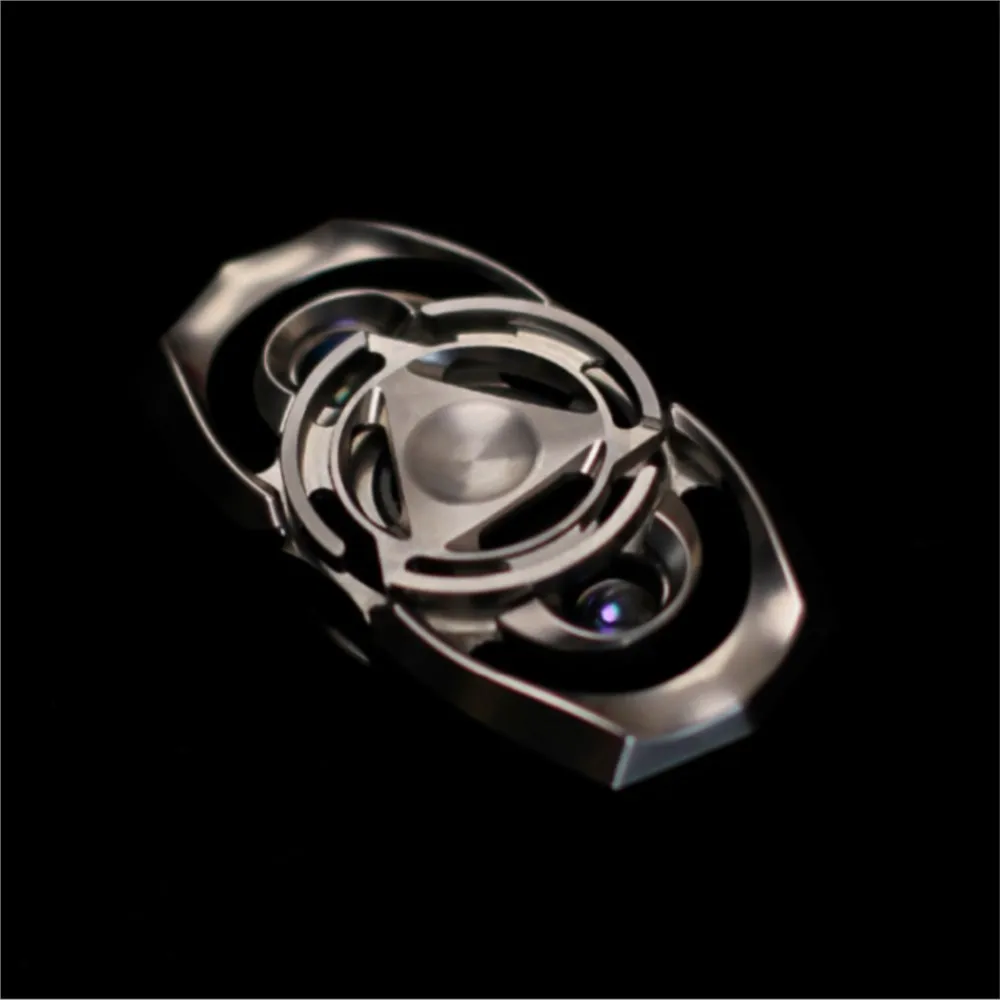 INSITU EDC STARGATE Fidget Spinner Stainless Steel Fidget Toys For Adults Anxiety Relief Gadgets Two-Bladed Fidget Spinner