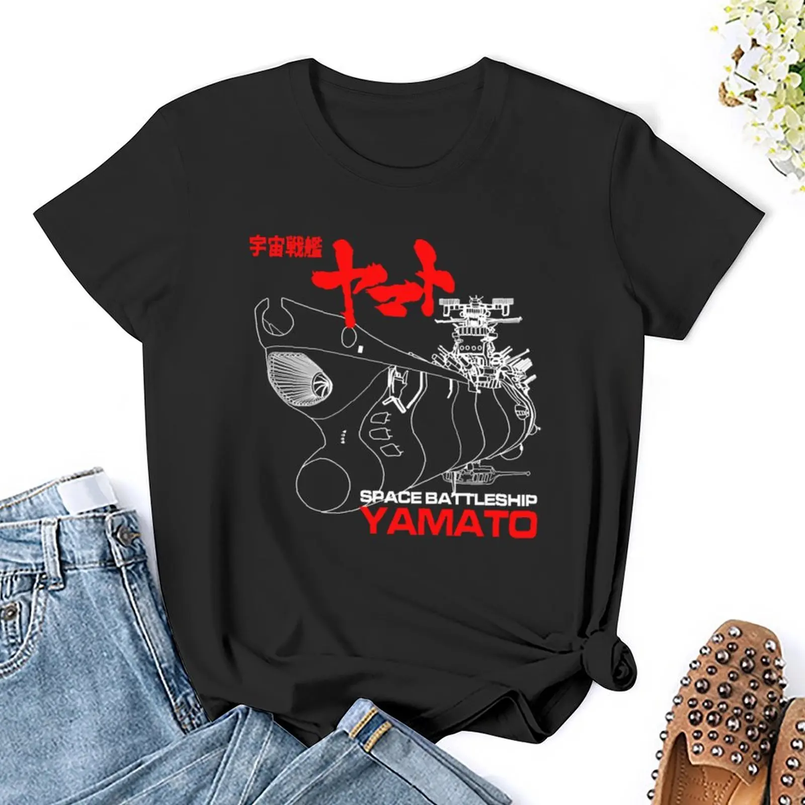 Star blazers yamato T-Shirt korean fashion aesthetic clothes Top Women