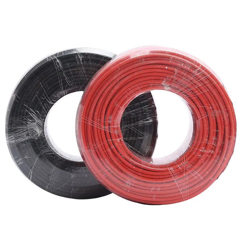 Solar Power Cable 4mm2 12AWG Wire PV Photovoltaic Cable TÜV TUV Cable For PV Panels Connection Red Black Jacket 10/20/30m
