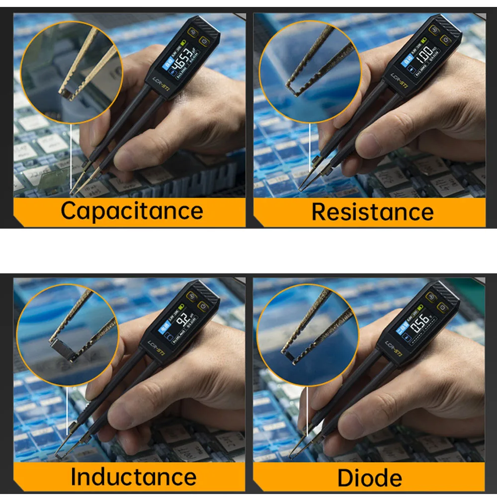 FNIRSI LCR-ST1 Mini Smart Tweezer LCR SMD ESR Tester Resistance