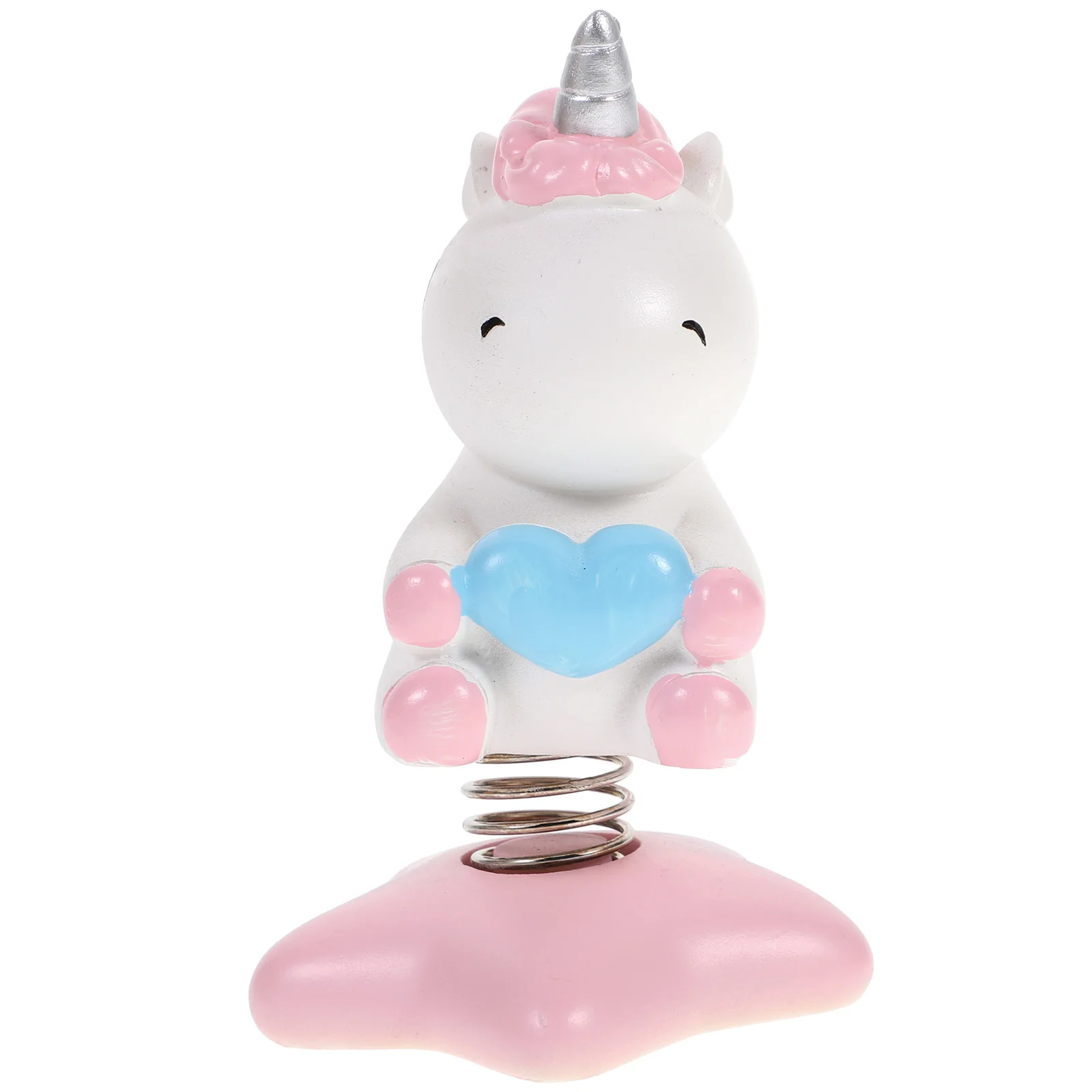 

Dashboard Figurine Unicorn Ornament Cartoon Desktop Decoration Swing Energetic Auto Adornment Accessories Decorative Accessory