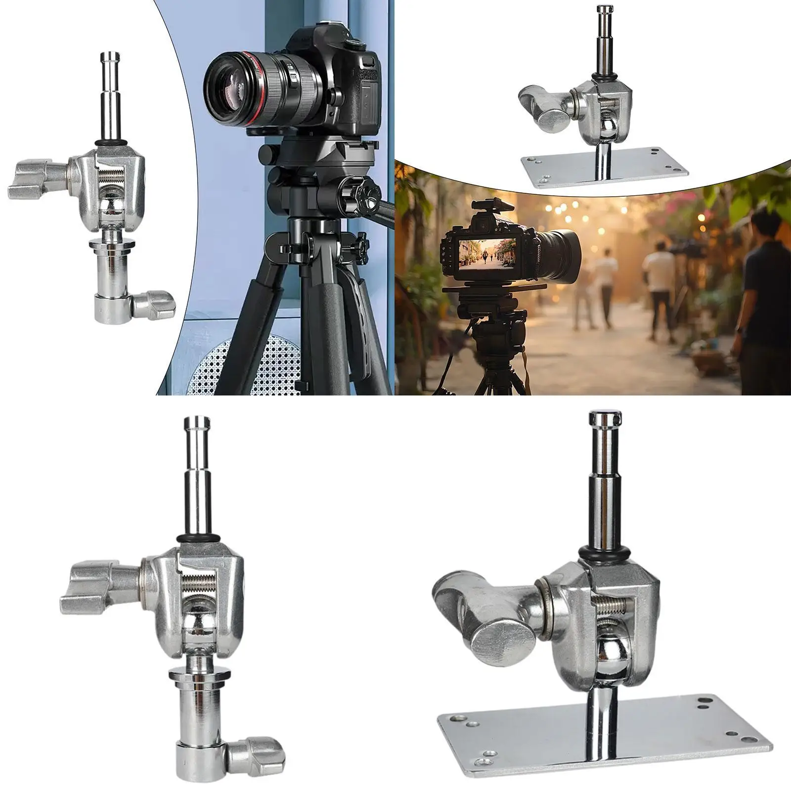 

Поворотный адаптер Регулируемый адаптер для подставки для освещения Heavy Duty 180° ° Держатель лампы с регулировкой вращения для фотографического оборудования