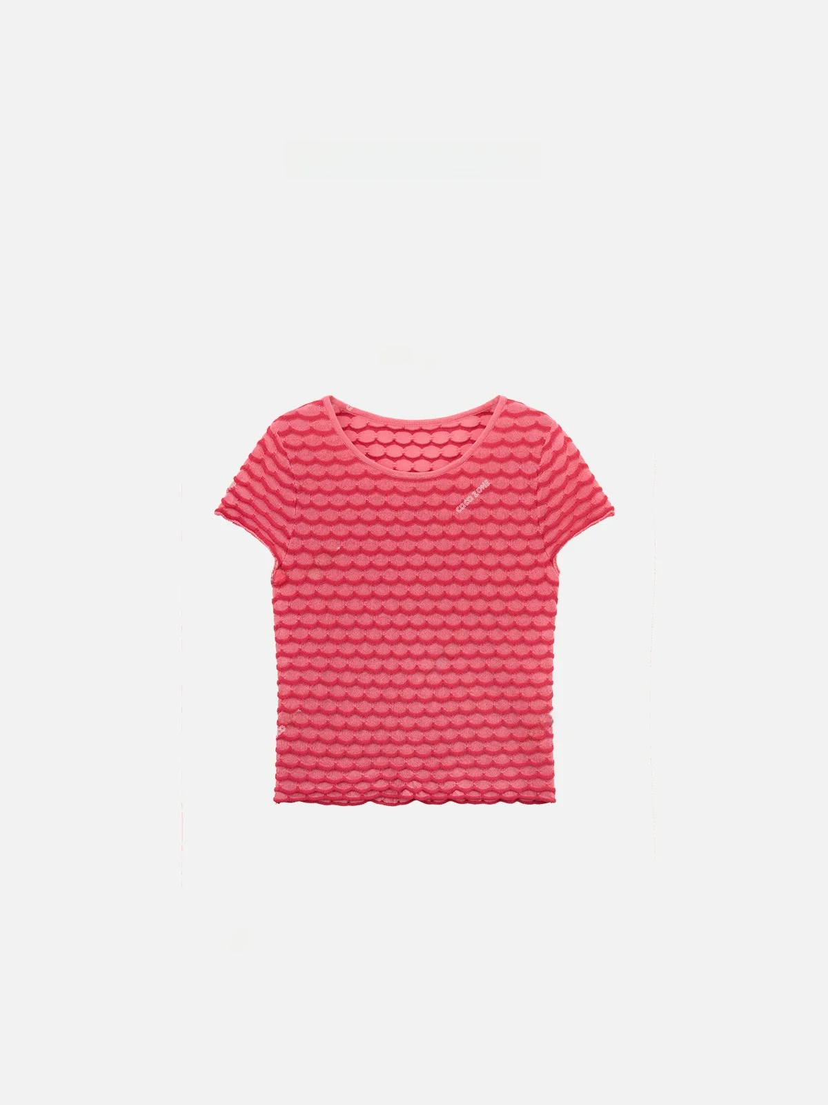 

Zone Summer 2026 Women's Knitted ort Sve T-irt Mermaid Ripple Simple Commute Top round Ne Regular Length Spring Faion