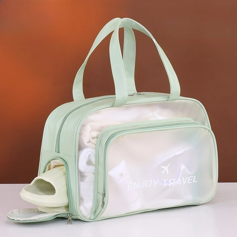 1PC Dry Wet Separation Waterproof Swimming Bag, Beach Bag, Fitness Bag, Storage, Toiletries, Makeup Bag, Black/Beige/Green/Pink