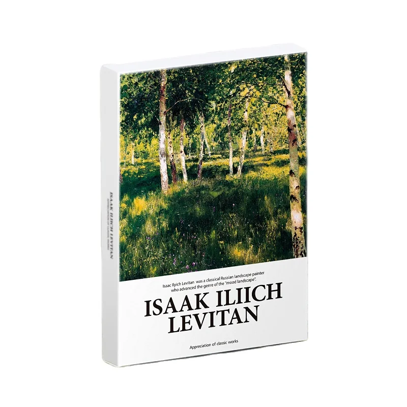 30 Pcs/Set Isaak Iliich Levitan Artwork Paintings Postcard Landscape Oil Painting Greeting Message Cards Decoration Stationery