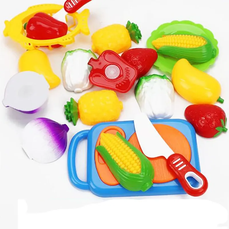 Cutting Fruits Vegetables Pretend Play Kids Kitchen Children Play House Toy Pretend Playset Kids Educational Toys