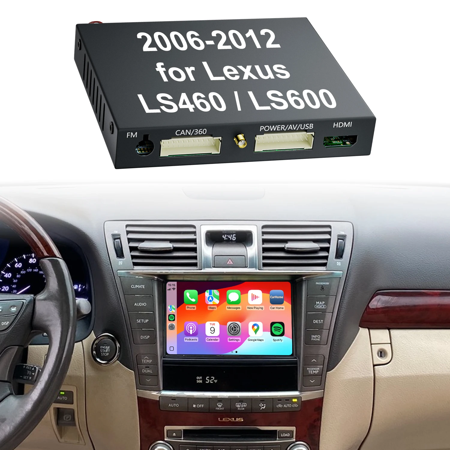 

LS 460 LS600 OEM Wireless CarPlay And Android Auto Original Screen Upgrade For Lexus CarPlay