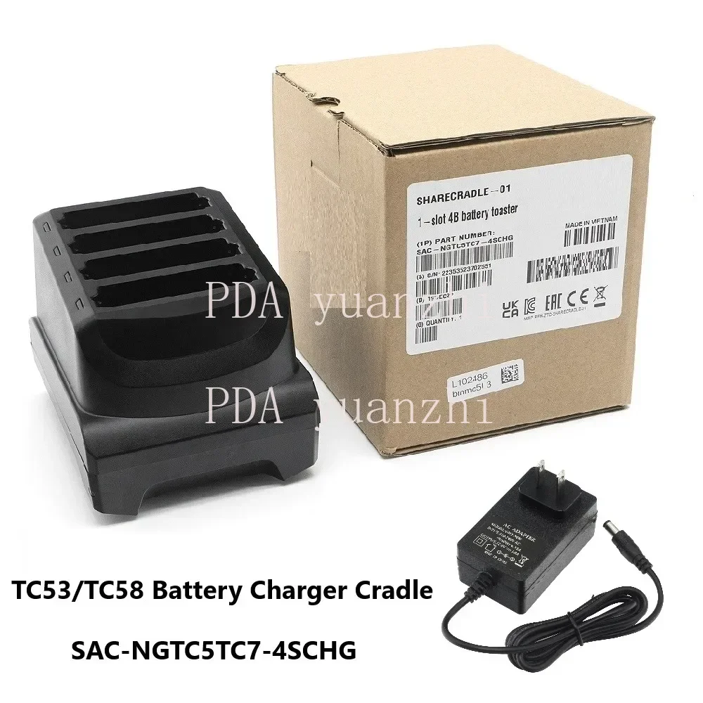 4-Slot Battery Charger Cradle with Power Supply for TC53/TC58 Scanner，SAC-NGTC5TC7-4SCHG