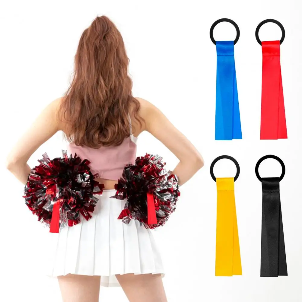 

48 Pcs Cheer Pom Tag Cheerleader Pom Poms Name Tags Cheerleading Ribbon Labels Cheer Pom Tags for Backpack Keychains