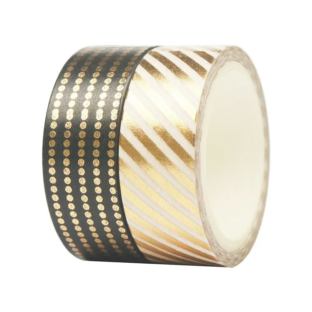 ABPP 10 Rolls Foil Washi Tape Set Paper Scrapbooking Adhesive Masking DIY