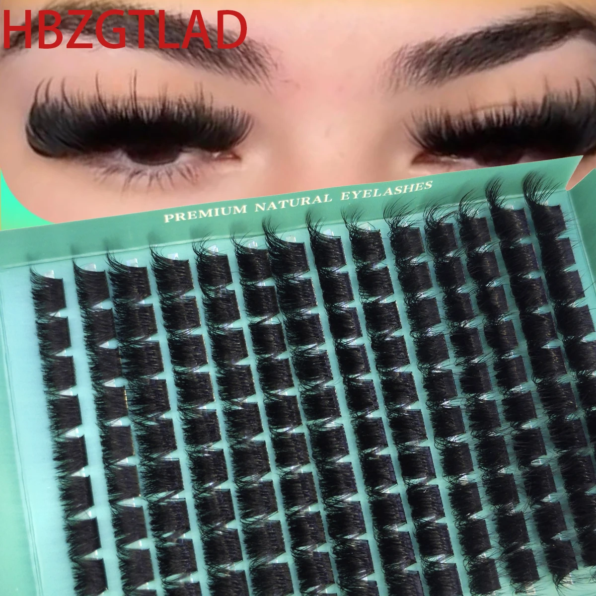 60D-300D 8D Flauschige DIY Cluster Wimpern 8-20mm Gemischte Wimpernverlängerung 0,07mm Russische D Curl Dicke und wiederverwendbare dramatische Wimpern