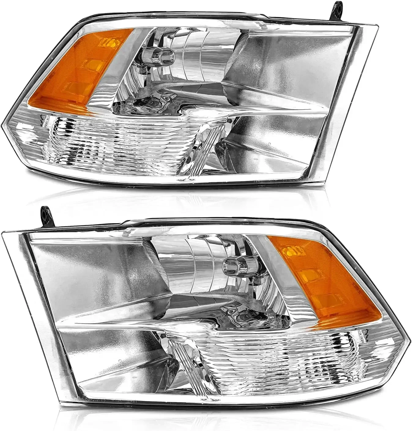 

2009-2018 Dodge Ram Headlights Assembly for 2009-2018 Dodge Ram 1500,2010-2018 Dodge Ram 2500/3500 Quad and Dual Style Chrome Ho