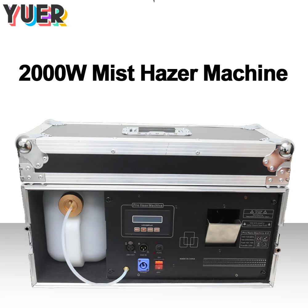 

YUER 2000W Mist Haze Machine Smoke Effect Machine DMX Remote Control Professional Stage Machine DJ Home Party Equipment