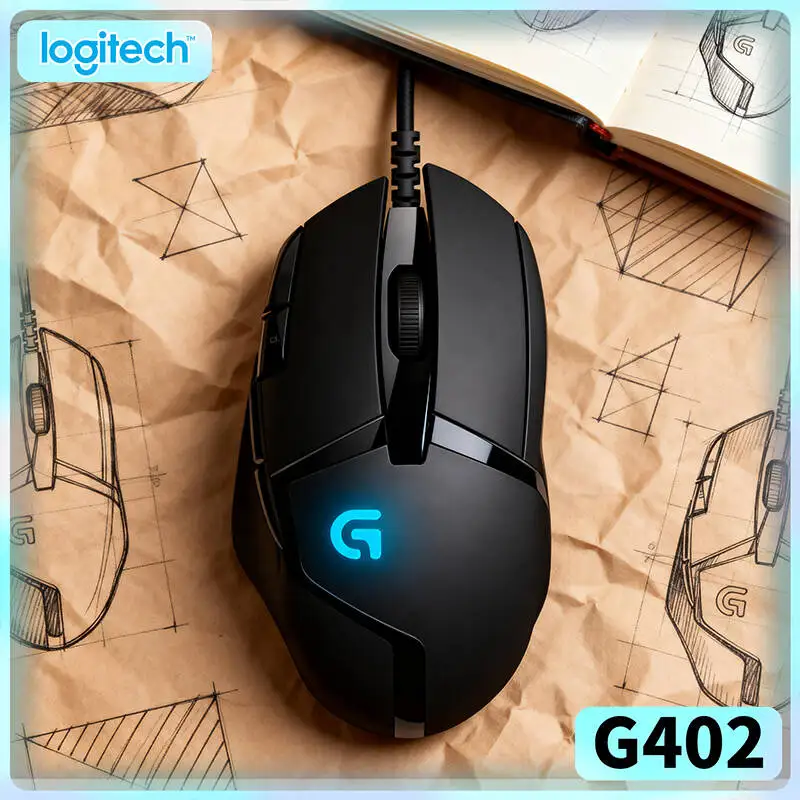 

Logitech G402 Mouse 1ms USB Response 8 Custom Buttons 4 DPI Modes 500 IPS 32-Bit Processor for Laptop Gamers