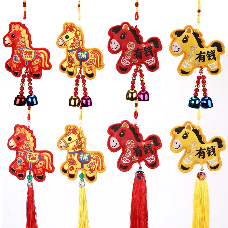 

2026 Year of the Horse Embroidered Zodiac Mascot Pendant New Year Companion Gift Lucky Fragrant Bag Fragrant Bag Decoration