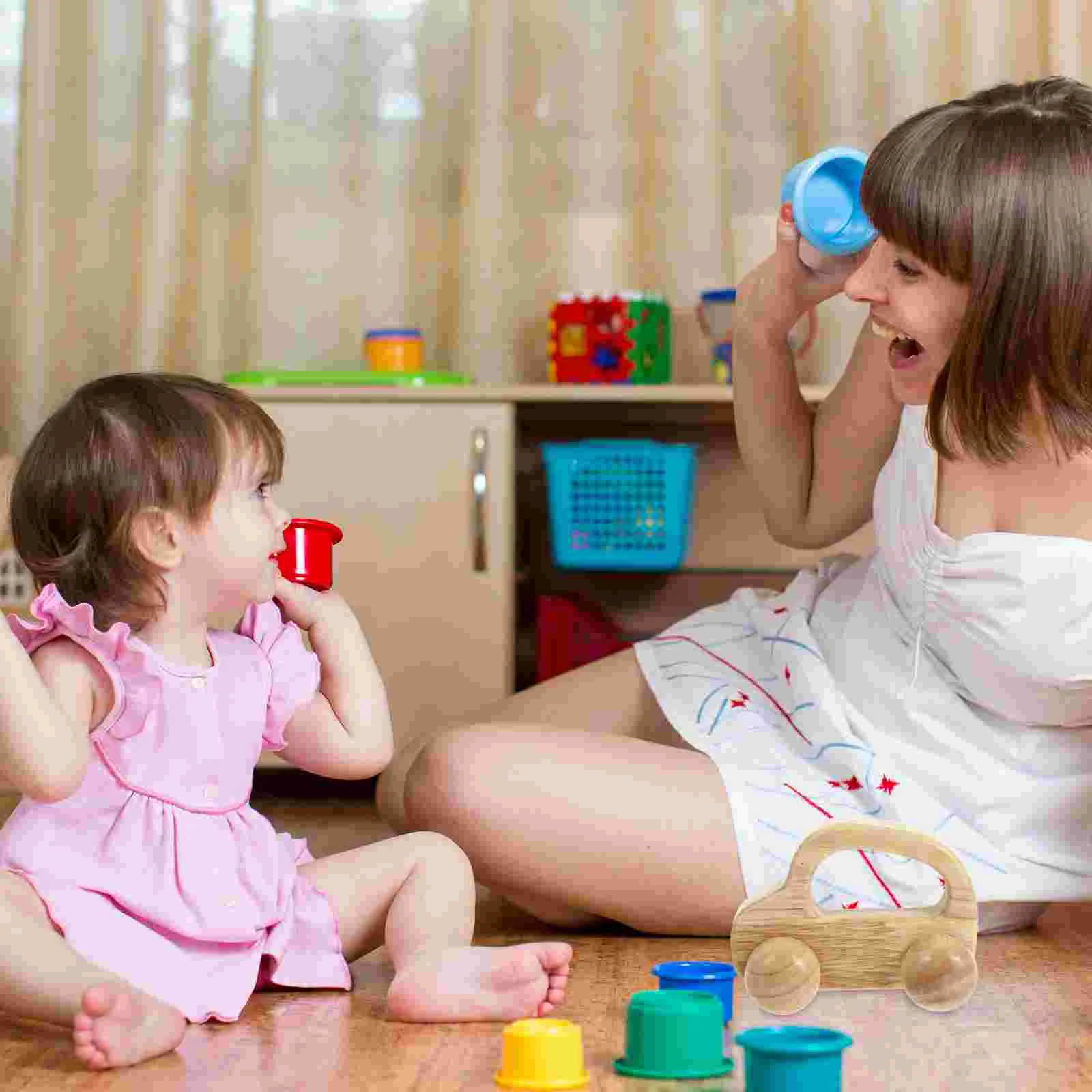 Agarrar bebé sosteniendo coche niño juguetes para niños cochecito de Control remoto niños agarrando la dentición de madera