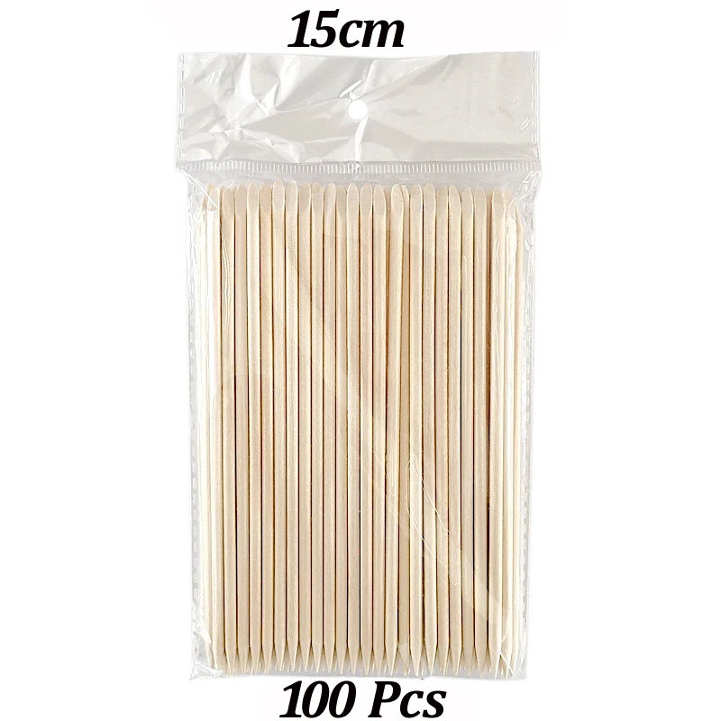 100Pcs/500Pcs Holz Häutchen Pusher Sticks 63/75/95/105/127/150/178MM Für Gel Polnisch Entfernen Sauber Pediküre DIY Design Punktierung Werkzeug