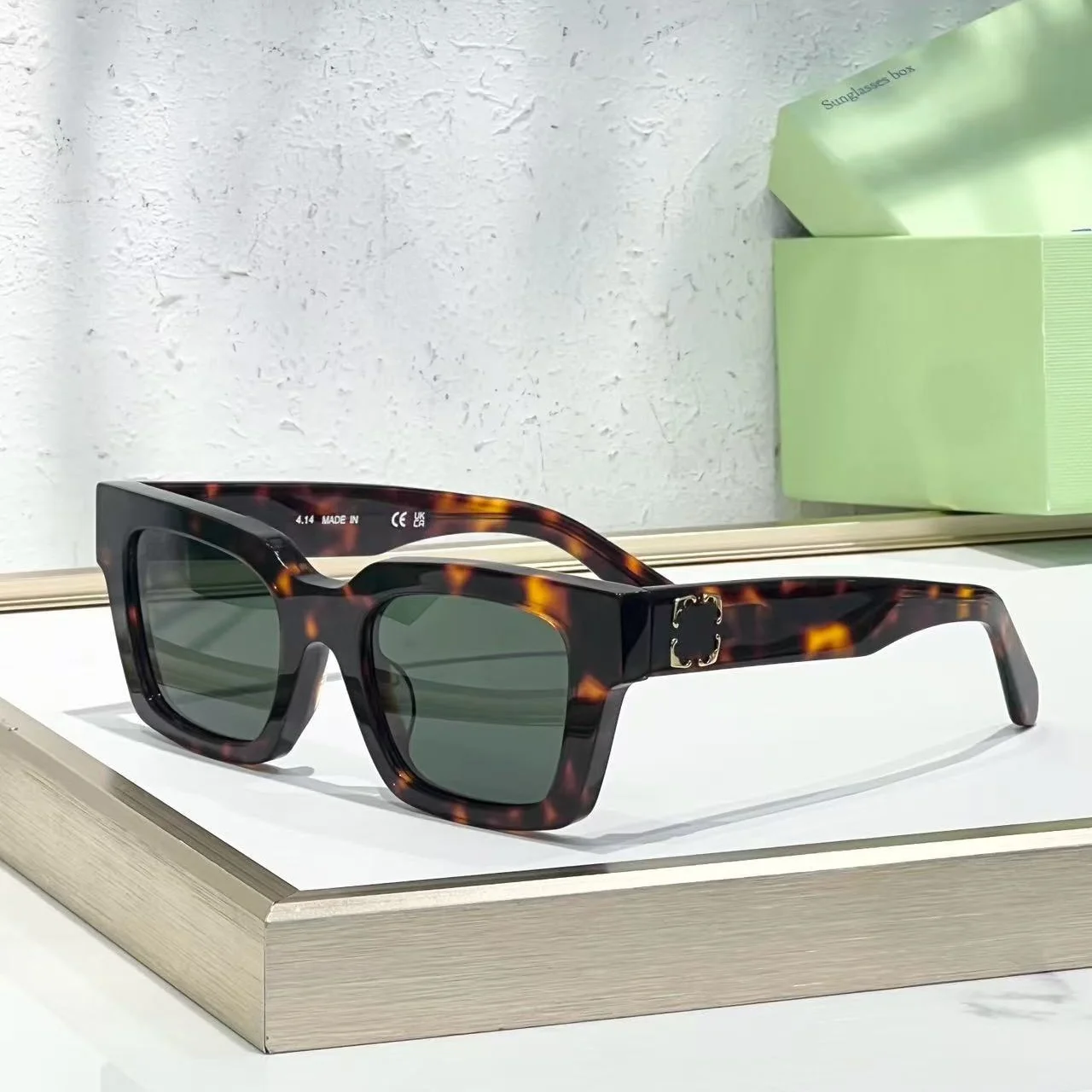 

OERI126 Rectangle Acetate High Quality Popular Original Brands Sunglasses Male Handcrafted UV400 Designer Sunglass Women