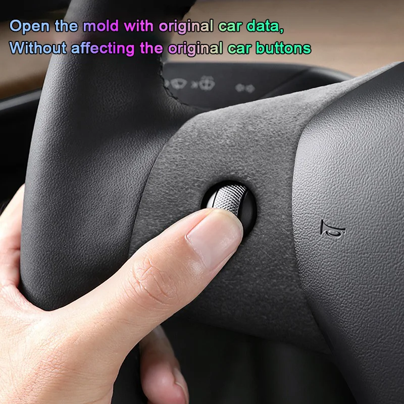 

For Tesla Model 3 Model Y 2019 2020 2021 2022 Car Steering Wheel Decal Button Cover Decorative Trim Sticker Car Accessories