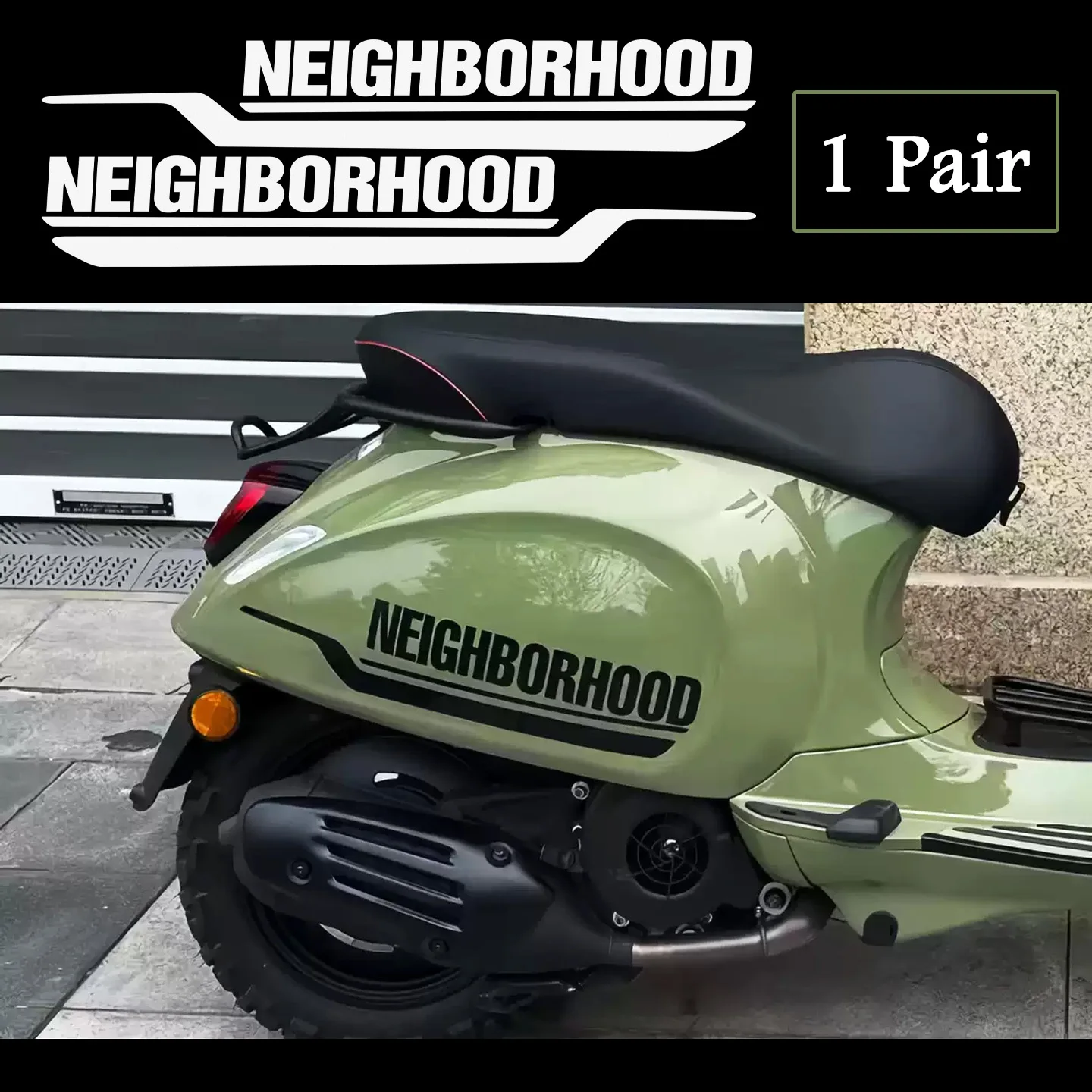 

NEIGHBORHOOD Waterproof Reflective Motorcycle Sticker Moto Scooter Body Decor Vinyl Accessories Decal For Vespa Primavera Sprint