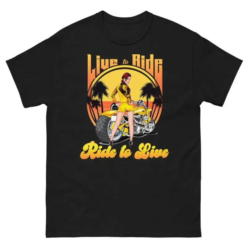 Live To Ride Chopper Men'S Heavyweight Tee