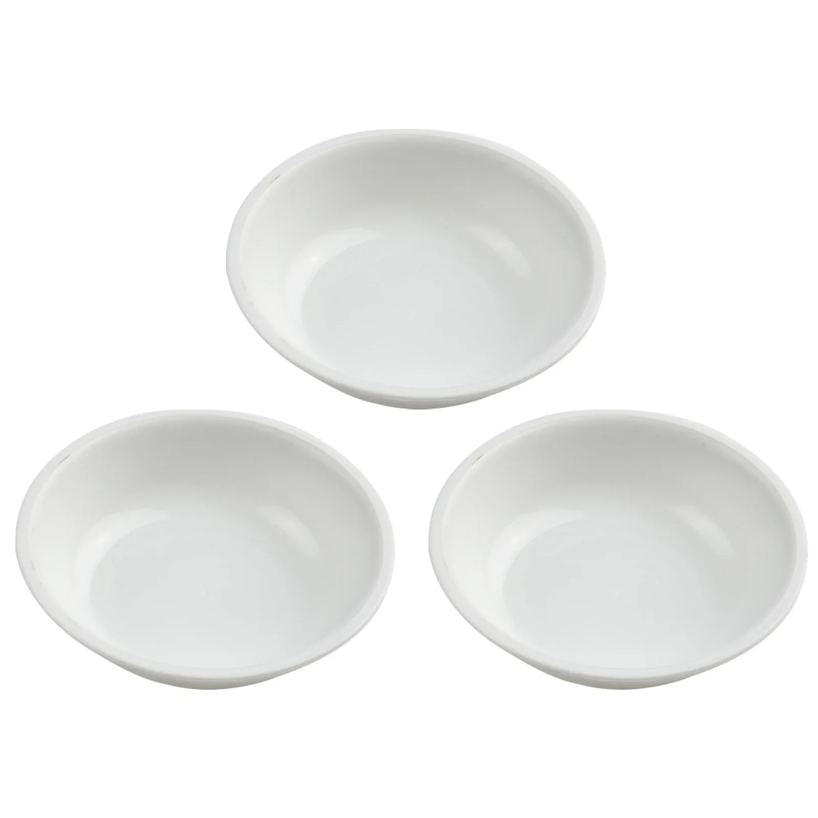 طبق صلصة وعاء مستدير طبق توابل محمول صلصة الصويا البلاستيك الأبيض 7.3X7.3X2 سم للمتاجر للمقاصف