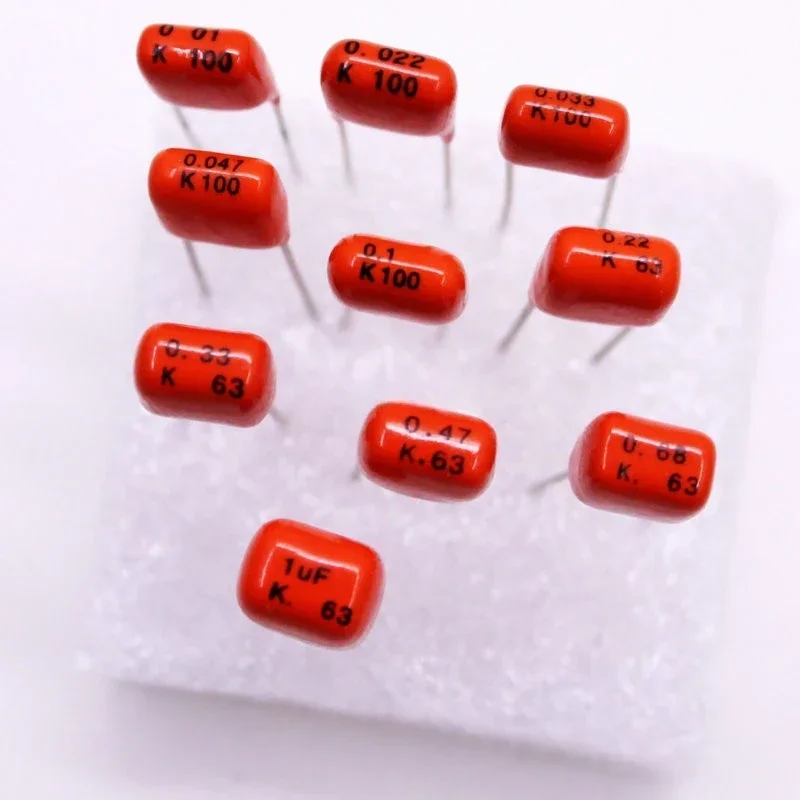 

100Pcs/Lot CBB Film Capacitors Phili Pilkor 10% 63V 683~105(0.068uF~1uF) / 100V 103~104(0.01uF~0.1uF)
