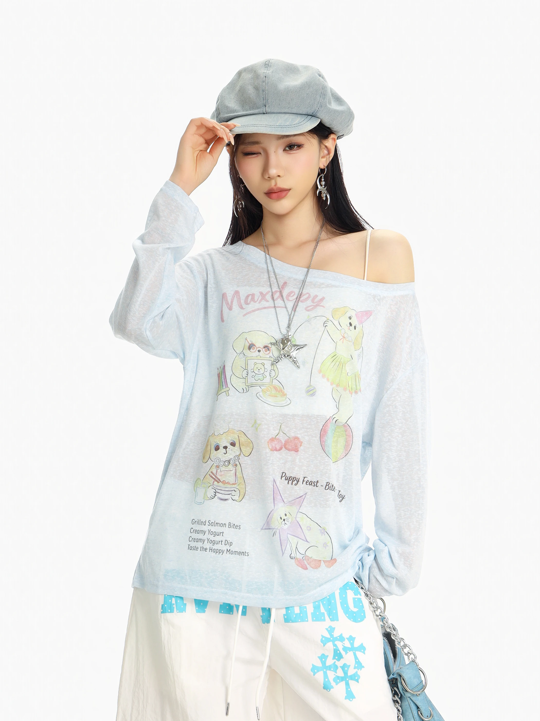 

Свободная повседневная женская футболка с длинным рукавом в американском ретро-стиле с принтом, новая весенняя модель, дышащая, удобная, из полиэфирного волокна