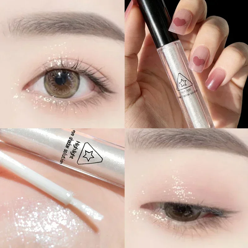 Nieuwe Super Glitter Vloeibare Oogschaduw Waterdichte Diamant Eyeliner Make-up Metallic Eyeliner Pen Ogen Beauty Party Koreaanse Cosmetica