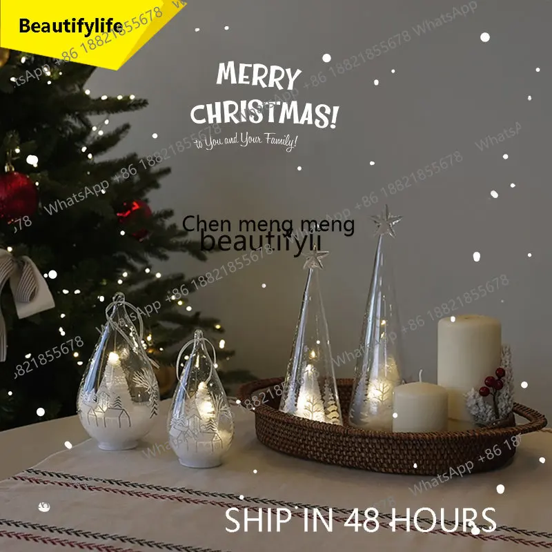 

cn8350 ssyj Christmas Decorations Scene Setting Props Transparent Glass Christmas Tree Small Ornaments
