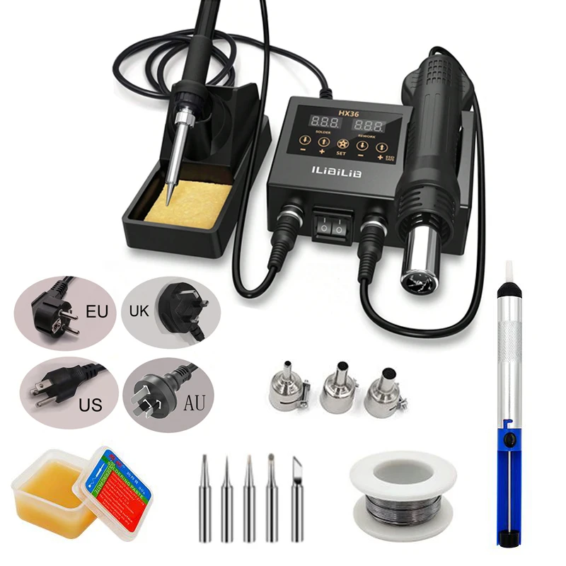 ilibilib-hx36-dual-rework-station-60w-300w-soldering-iron-hot-air-gun-digital-calibration-sleep-mode