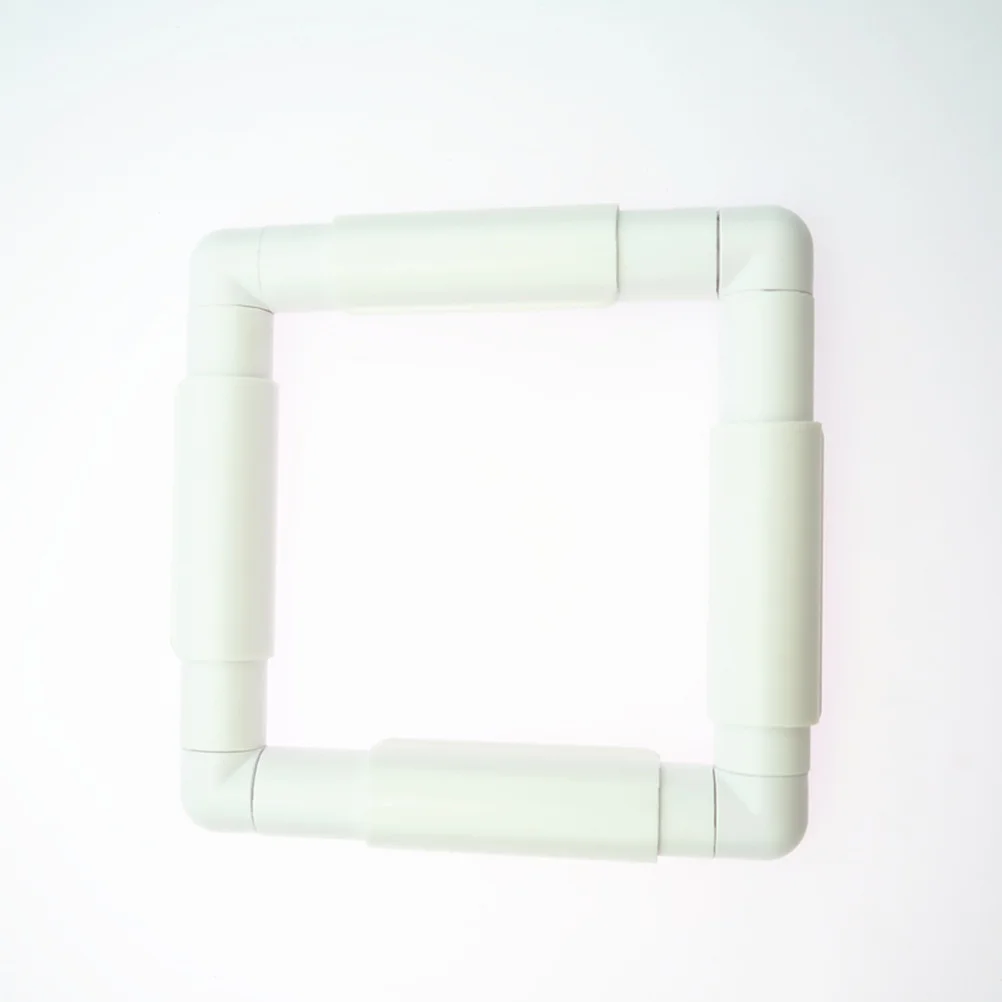 

White Embroidery Hoop 15.2×15.2Cm Durable Lightweight Clip Frame For Cross Stitch Quilting Needlepoint Silk Painting