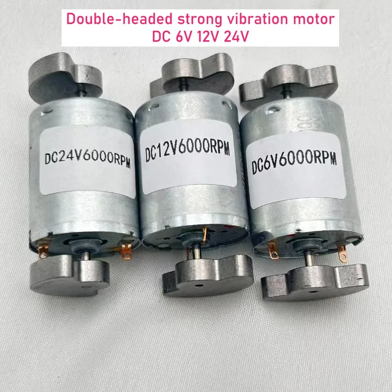 

370 DC Motor 12V 6V 6000rpm Vibration Massager Motor, Double Head Fan Eccentric Wheel Motor for Beauty Equipment