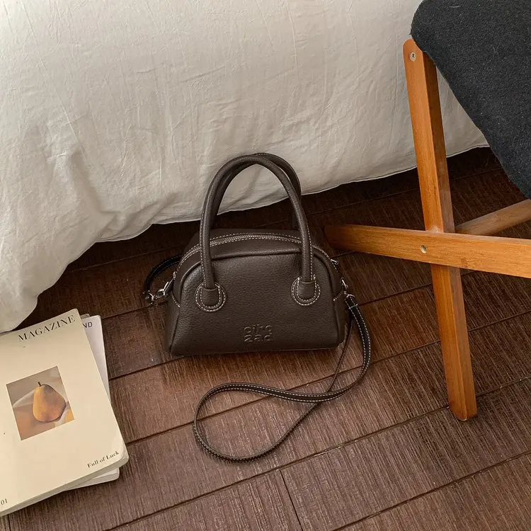 

Новая женская сумка Boston 2026 из кожи личи, разноцветная, через плечо, на плечо, на руку