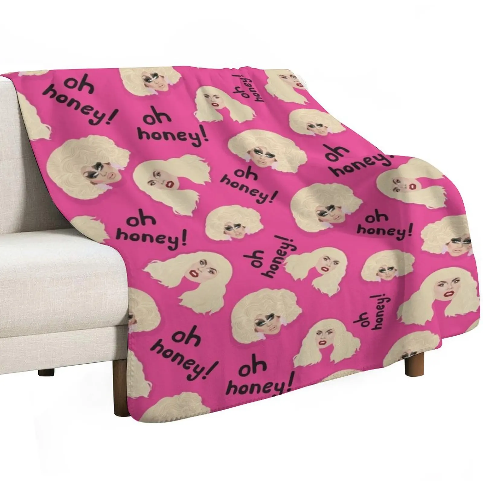 

Trixie Mattel & Katya - Rupaul's Drag Race - RPDR - Oh Honey Throw Blanket Picnic Moving Sofas Blankets
