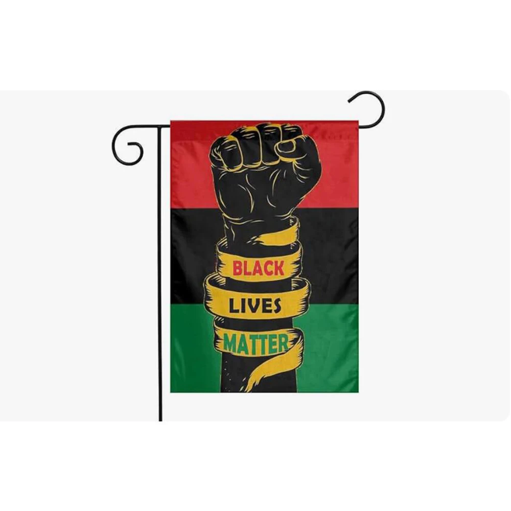 30x45cm BLACK LIVES MATTER Double Sided GARDEN Flag PARTY BANNER