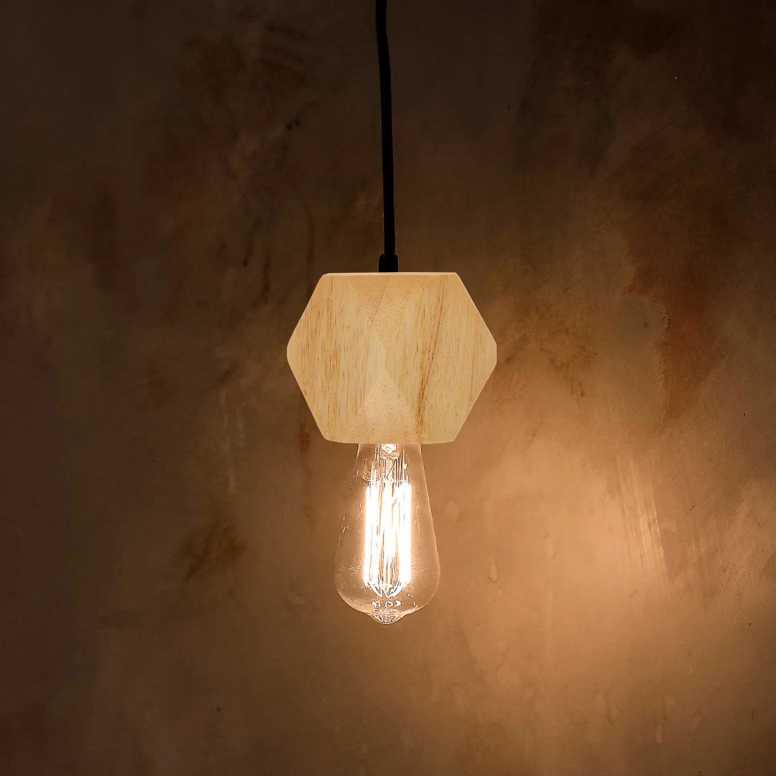 

Wooden E27 Lamp Base Pendant Light Socket DIY Lighting Fixtures Decorative Bulb Holder Modern Home Decor Lamp Socket Replacement