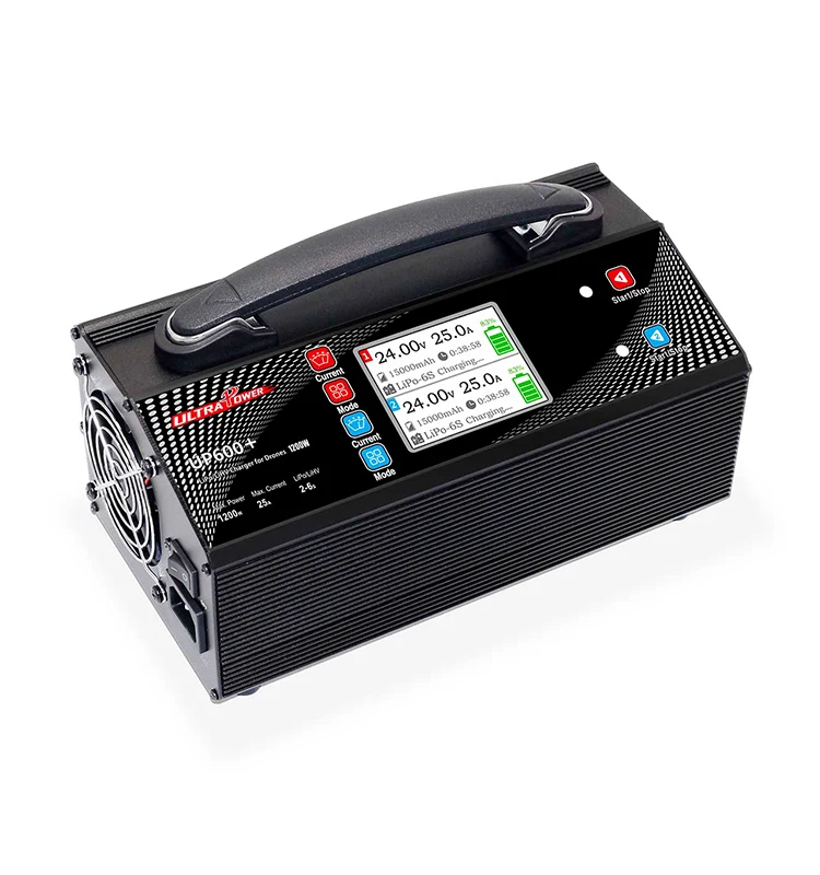 UltraPower UP600 + หน้าจอสี LCD 1200 W/25A Dual-channel High-power Charger สําหรับ RC charger