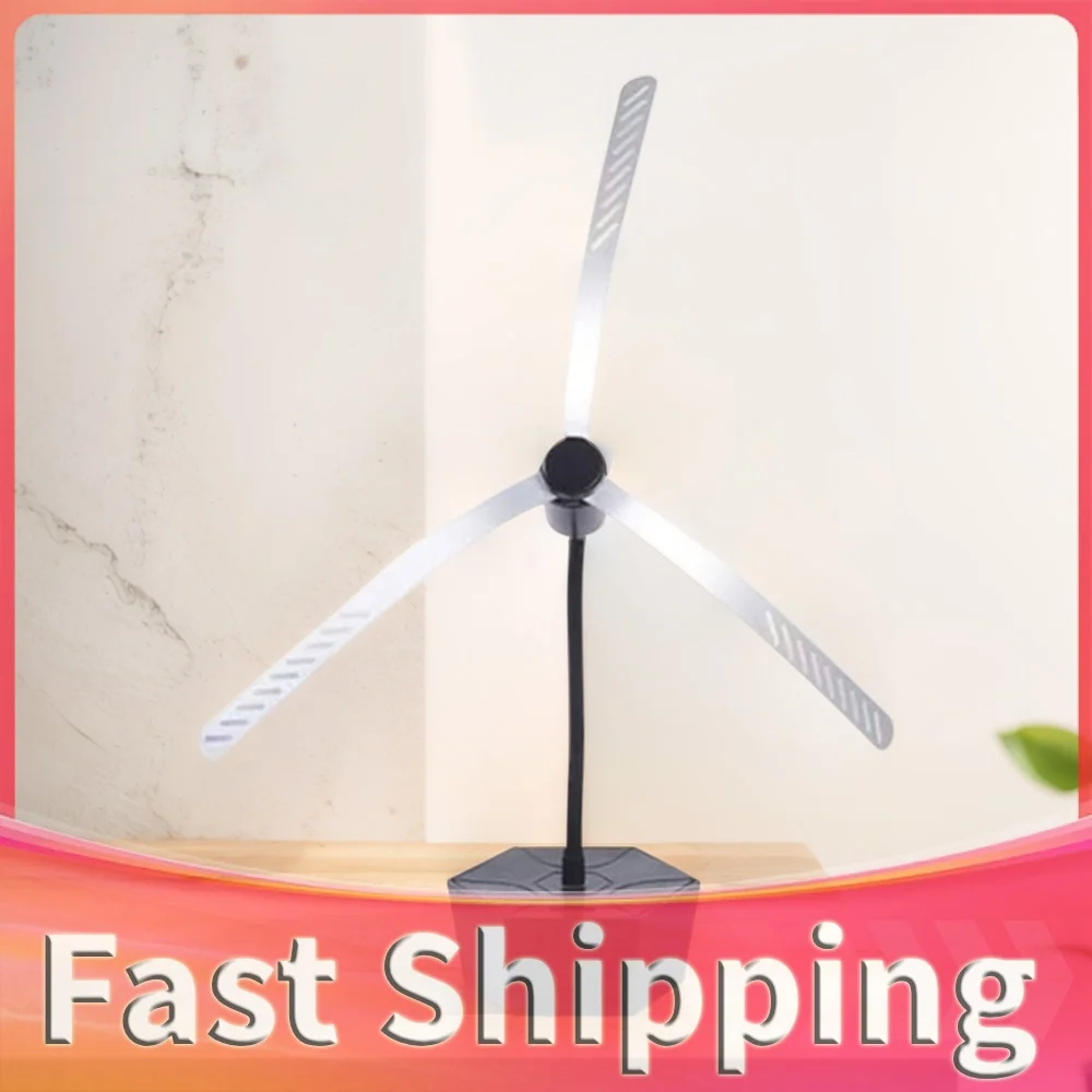 Fly Fan USB Rechargeable Flexible Fly Fan with Holographic Blades Table Top Fly Fan for Picnic Kitchen Party