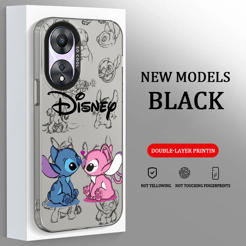 Stitch Disney Anime Cute For OPPO A31 A37 A38 A55 A57 A58 A74 A76 A78 A94 A98 Reno 6 7Z 8T Pro 4G 5G Colorful Phone Case Funda