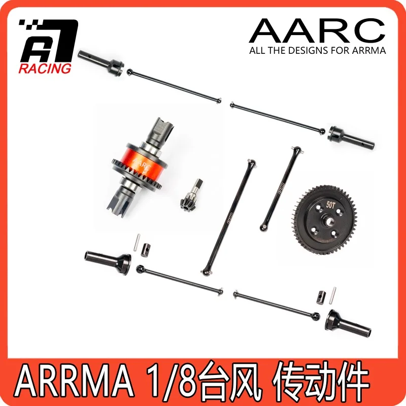 

ARRMA 1/8 Typhon 1/7 Infraction/Felony/F1 CVD & Dogbone Drivetrain Kit Complete Differential Case Drive Shaft Set for 6S RC Cars