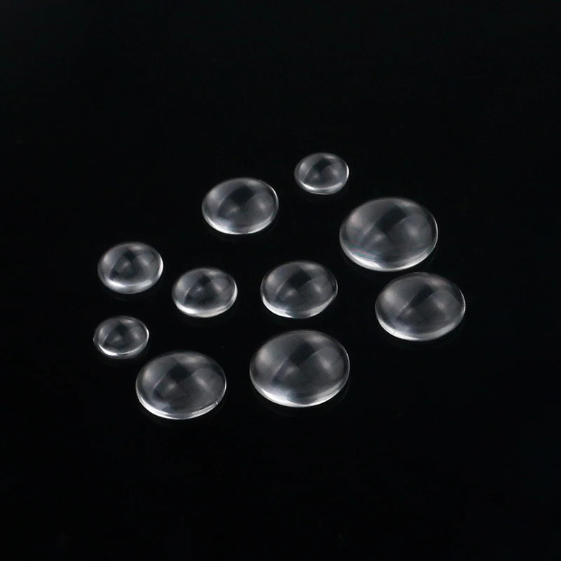 100pcs8/10/12/14/15/15.7/16/18/mm Round Flat Back Transparent Clear Glass Cabochon For DIY Charm Pendant Necklace Jewelry Making